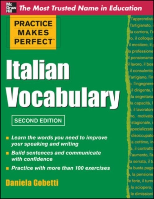 Practice Makes Perfect Italian Vocabulary by Daniela Gobetti (Paperback Book)