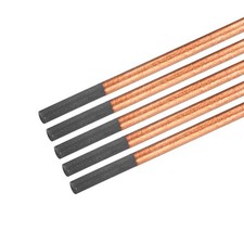 Copper coated scratch carbon scratch rods, 5mm dia, 355mm length, 5pcs