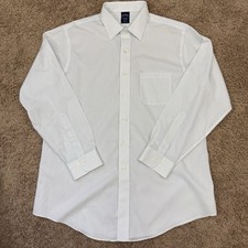 Brooks Brothers Non-Iron All Cotton 17 34/35 White Long Sleeve Preppy Men Shirt