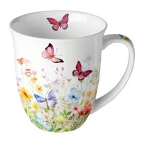 Tasse Schmetterlinge Porzellan Teetasse Kaffeetasse Landhausstil FrüHling Sommer