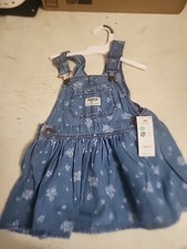 Oshkosh Bgosh 18M Floral Denim Jumper Dress