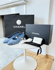 Chanel Slingback 41 Denim Limited Edition Pum...