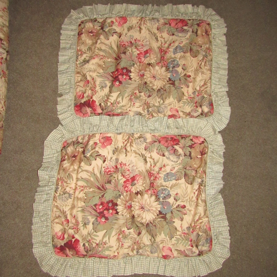Edredón Ralph Lauren Coastal Garden Floral KING Volantes con Fundas de Almohada RARO Foto 2 de 4
