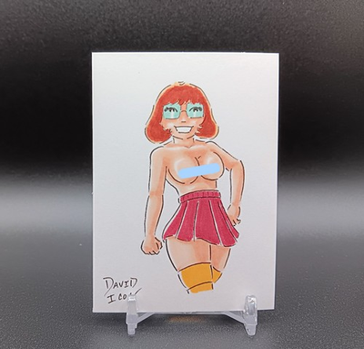 #ad Original VELMA Pinup Artist Sketch Card 1 1 David Icon PSC ACEO ATC $19.99