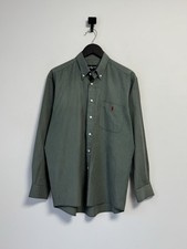 Polo Ralph lauren Vintage Button Up Shirt 90's Size L Green