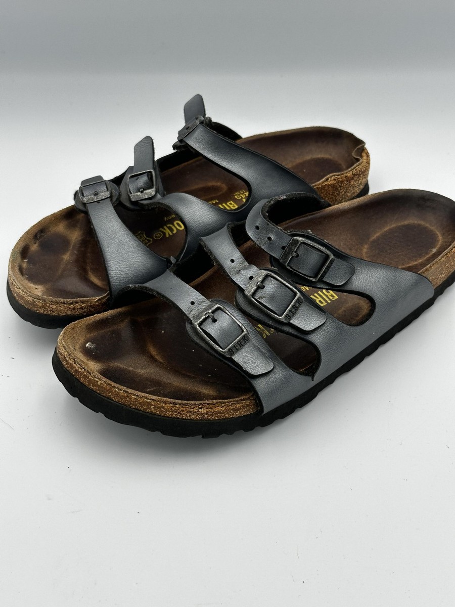 Birkenstock Florida Sandals Womens Size 6 Leather Comfort Triple