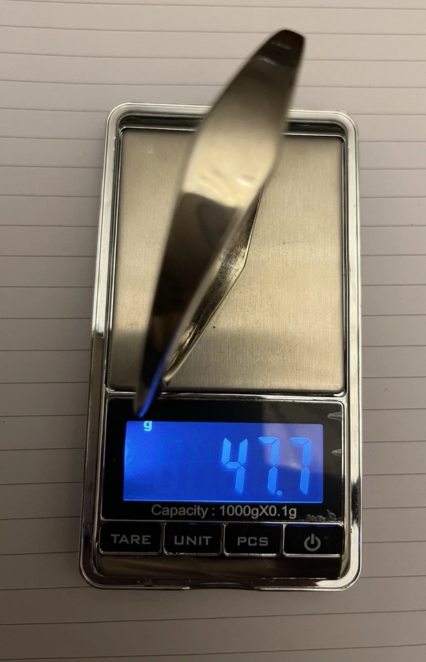 Denmark Sterling Silver Bangle Heavy Vintage Georg Jensen Style. - Image 4 of 4