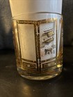 MCM Culver Glass 22KT Gold Asian Theme Raised Panel Relief Rocks Glass — photo 1