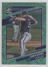 2021 Panini Donruss Optic Green Dragon Prizm 70/88 Corbin Burnes #144 05cr