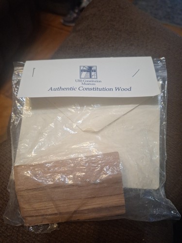USS Constitution Old Iron Sides Authentic Wood Relic Renovation 1973 Museum COA