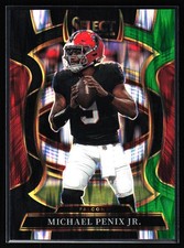 2025 Panini Select - Concourse Michael Penix Jr. #46 Black & Green Shock Prizm