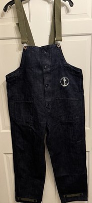 Uncle Fu s Navy Deck Overalls  Marine Denim Xxl