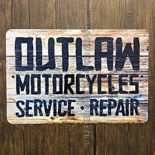 Motorcycle Shop Metal Sign - Bike Store Motorbikes Biker - 8" x 12" Aluminum