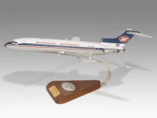 Boeing 727-200 JAT Desk Wood Airplane New Model Small Scale 1/130