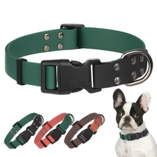Waterproof PVC Dog Collar Adjustable for Small to Large Dogs Swimming Rain S M L