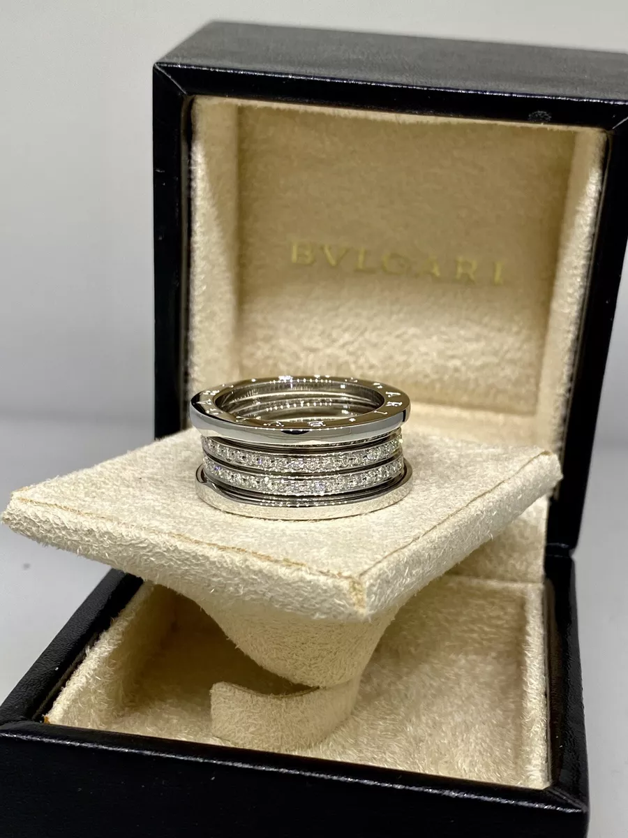 Bvlgari B-zero1 Save the Children Sterling Silver Ceramic Ring EU 57