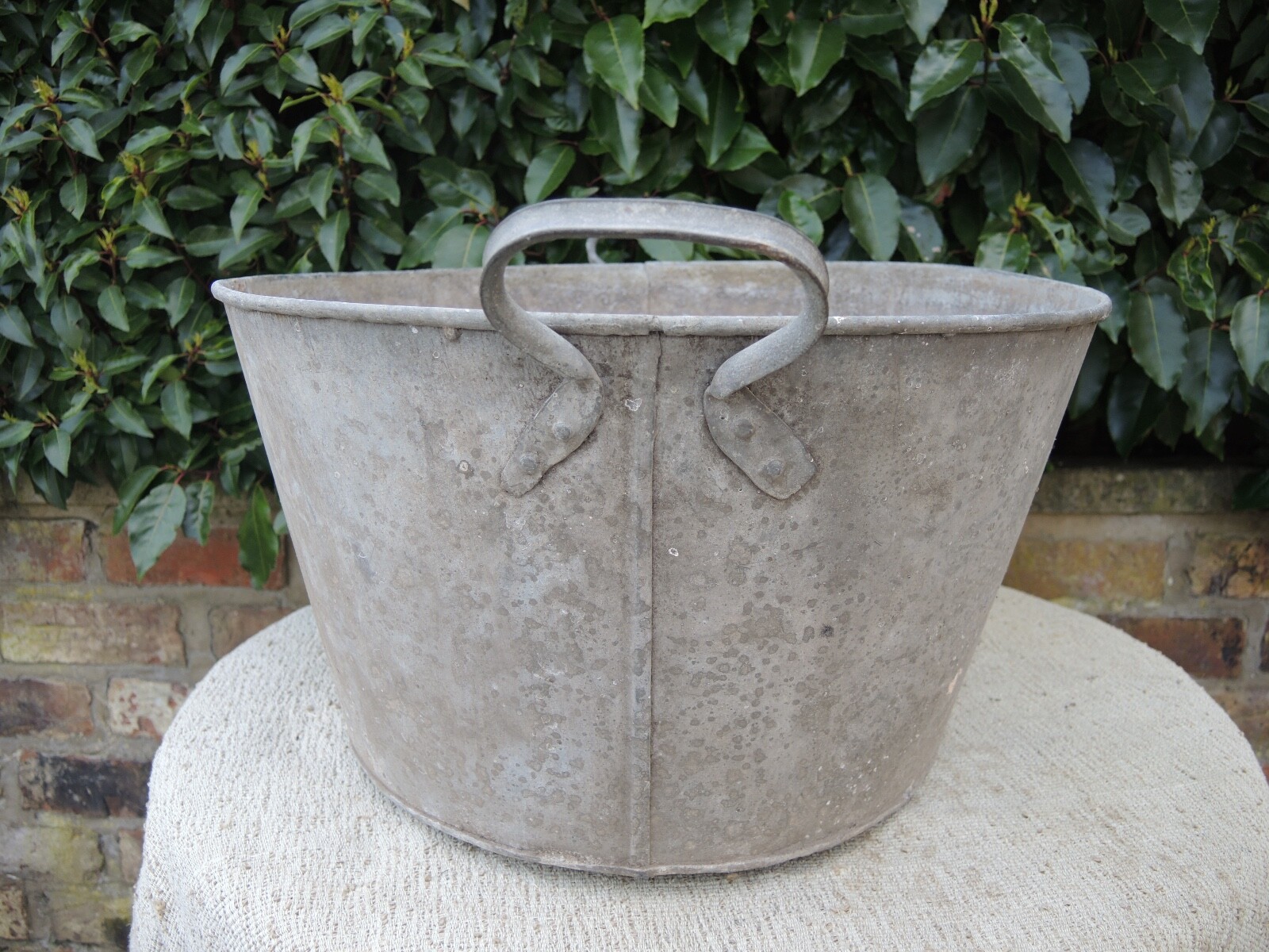 Large Vintage Galvanised Tin Bath Garden Planter 58 cm long (413) eBay