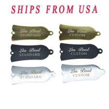 Metal White Letters CUSTOM/STANDARD Printed Truss Rod Cover fits Gibson LP/SG