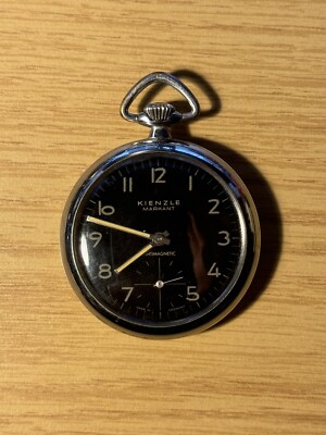 Kienzle Markant Taschenuhr ~ Antimagnetic Messing Chrom