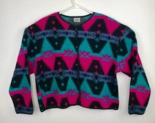 Fleece Shirt Multi Color David Wayne Button Front Ladies USA Made