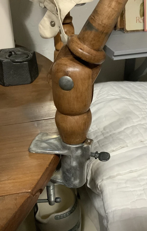 Ancien Étau Bois Pour Porte Chapeau Marotte - Photo 3/4