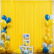 10ft x 7ft Yellow Backdrop Curtain Parties Yellow Wrinkle Free Backdrop Drap