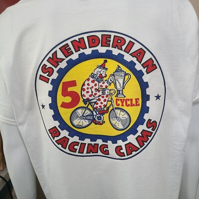 DRAG/FUNNY CAR/SPRINT/MIDGET Vintage Race T-shirt ISKENDERIAN CAMS 5 CYCLE