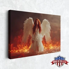 Angel Forged in Flame Wall Art - Canvas Print for Home Decor, Wall Decor Poster