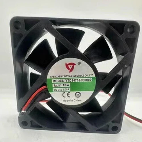 1PCS YTD247025S0000 DC24V 0.30A 7CM 2-Wire Inverter Cooling Fan