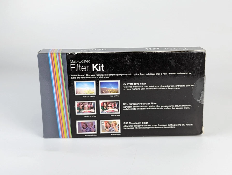 Vivitar 52mm UV, Circular Polarizer, and FLD 3-piece Filter Kit - Image 4 of 4