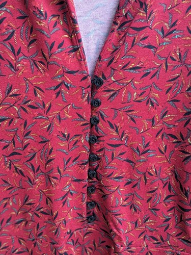 Kleid Herbst Kragen, Weinrot, M, Blätter, Skandi Englisch Festlich Weihnachten - Bild 4 von 15