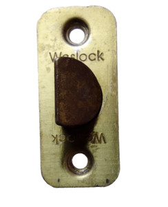 Weslock Door Spring Latch 600 Series Vintage Brass Face