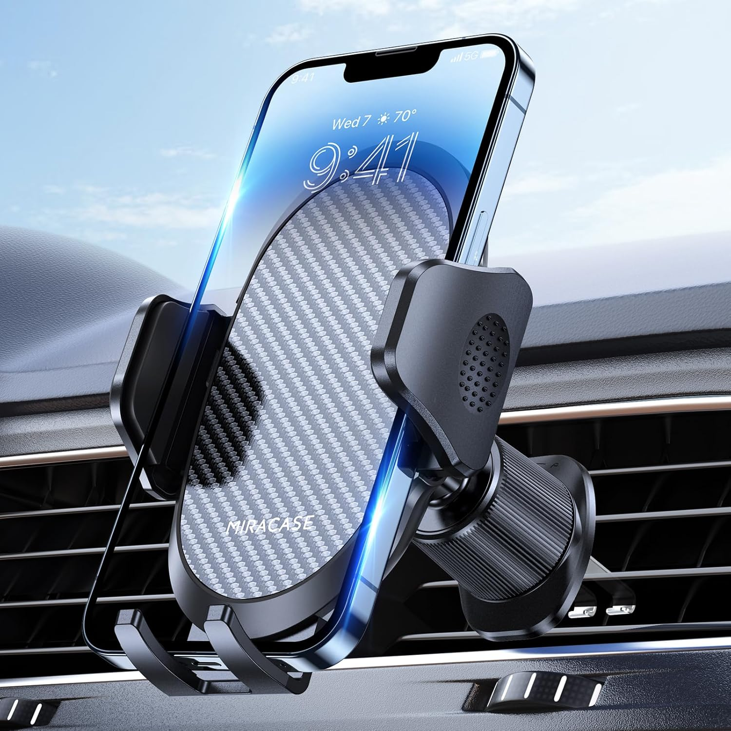 Miracase Car Phone Holder with Metal Hook Clip for Air Vent Mount
