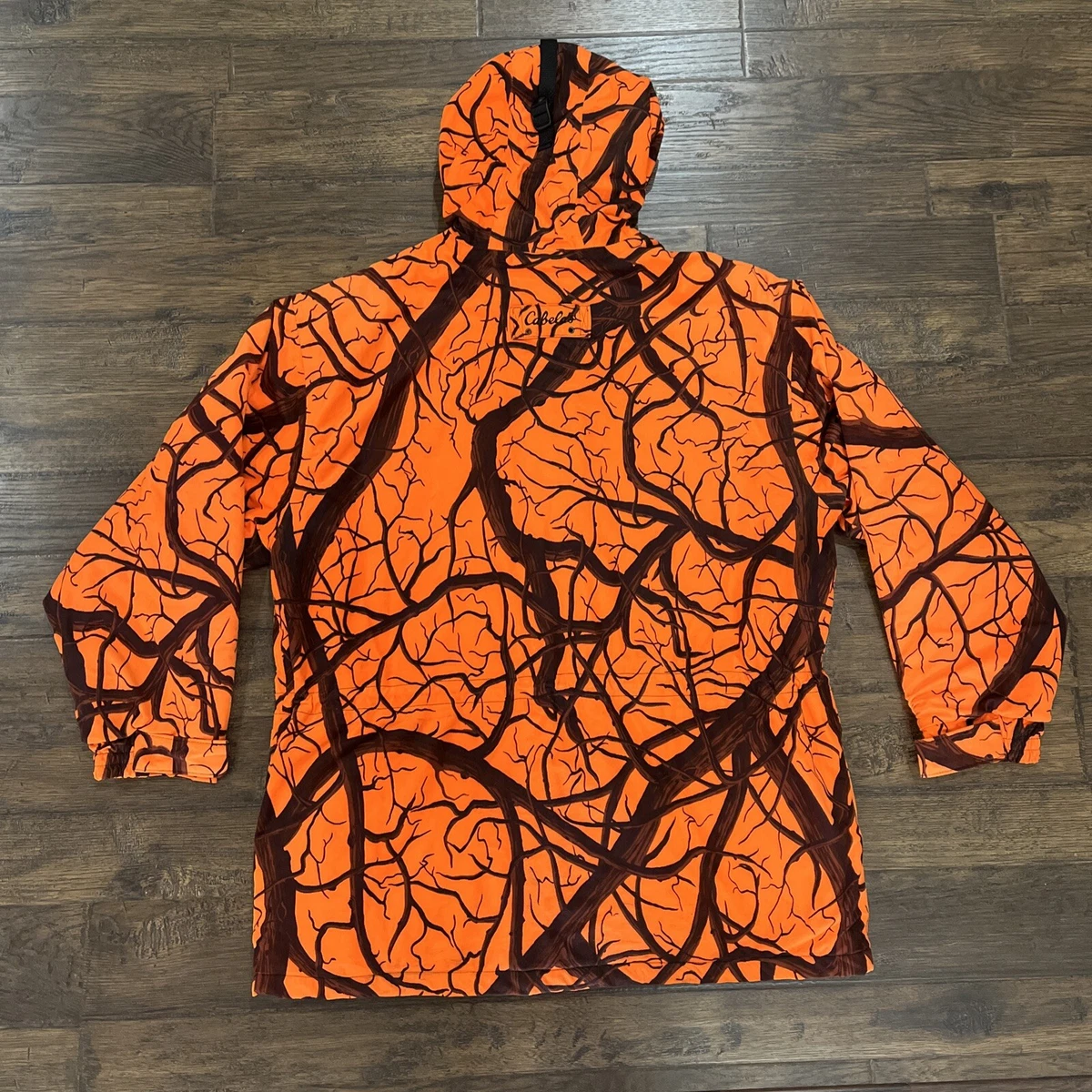 Cabela s DryPlus Scent Lok Deer Hunting Blaze Orange Camo Coat Jacket Large