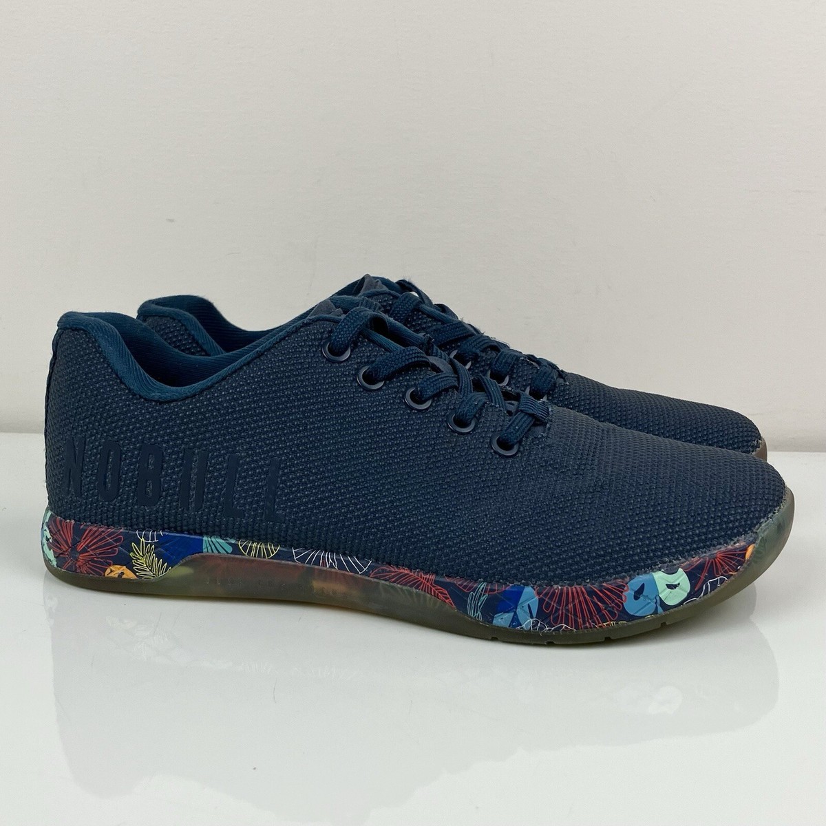 Nobull Women’s Size Radial Trainers Navy Blue Floral Athletic Training  Shoes