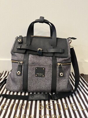 Bendel Jetsetter Backpack Tote Henri Bendel Tweed Backpack  display picture 3