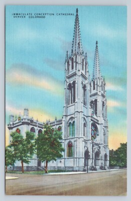 Postcard Immaculate Conception Cathedral Denver Colorado