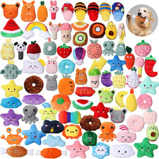 80 Pcs Plush Squeaky Dog Toys for Small Medium Puppies - Chew  Teething Fun