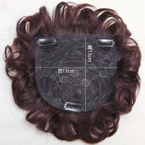 100% Echthaar Perücke Natur Lockig Haarteil Topper Top Clip Kurz Perücken für Damen - Bild 3 von 12