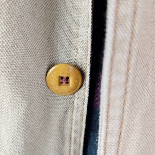 LL Bean Jacket Mens XL Chore Barn Coat Wool Liner Original Field Work Wear Beige - Picture 9 of 13