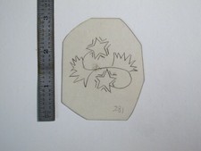 vtg 1960s 1970s Tattoo acetate stencil String of Stars SKY3