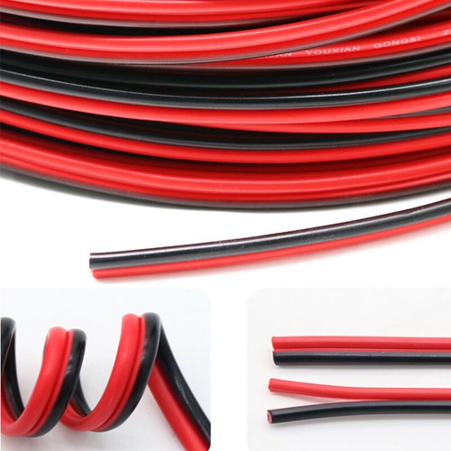 2 Core Cable Red Black Double Parallel Wire Soft 0.3/0.5/0.75/1/1.5/2.5mm² - Picture 3 of 8
