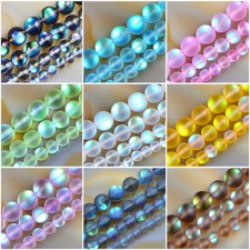 6mm -12mm Enhanced crystal Round smooth or Matte Beads 16"
