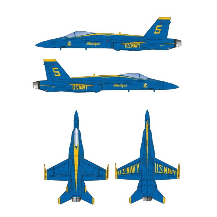 Platz #FC-23 1/144 F/A-18C Hornet BlueAngels (2 kits) | eBay