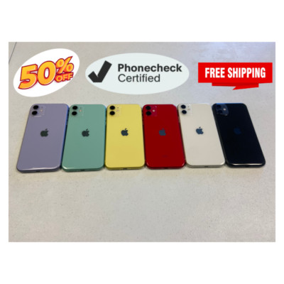 Apple iPhone 11 64GB/128GB - Unlocked Verizon/AT&T Smartphone in Colors