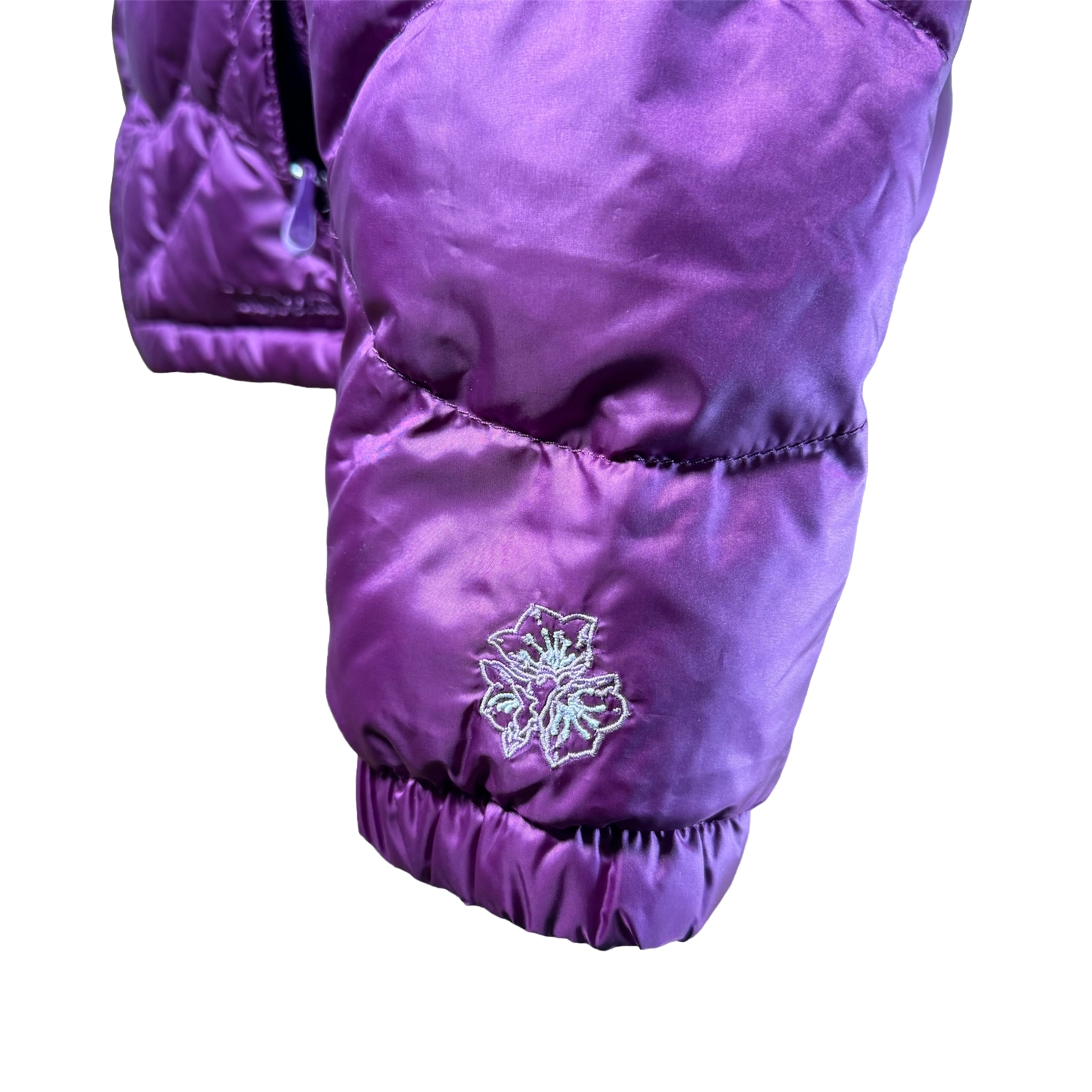 LL Bean Pink Goose Down Hooded Puffer Coat Jacket Women's L Lightweight