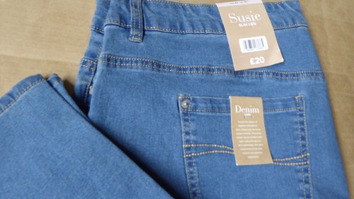 Jeans Bon Marche Slim Leg Susie Range Ladies Sizes 22-28 Various Lengths Colours - Picture 20 of 26
