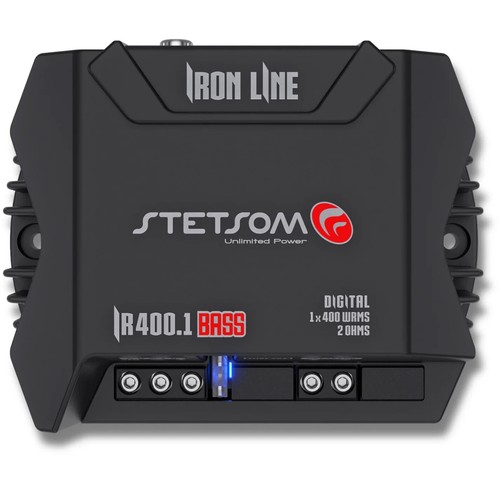 Amplificador digital Stetsom IR40012BASS IRON LINE, 400 W RMS, 2 ohmios estable - Imagen 2 de 7