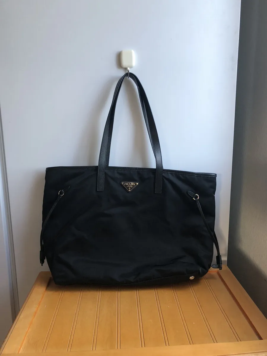 PRADA Tessuto Nylon Saffiano Medium Backpack Black 1297991