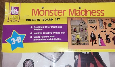 1978 Monster Madness Horror Halloween bulletin board  FREE SHIPPING